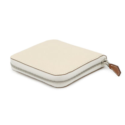 Hermes Coin Case Azap Compact Silk in Cles Silver Epsom