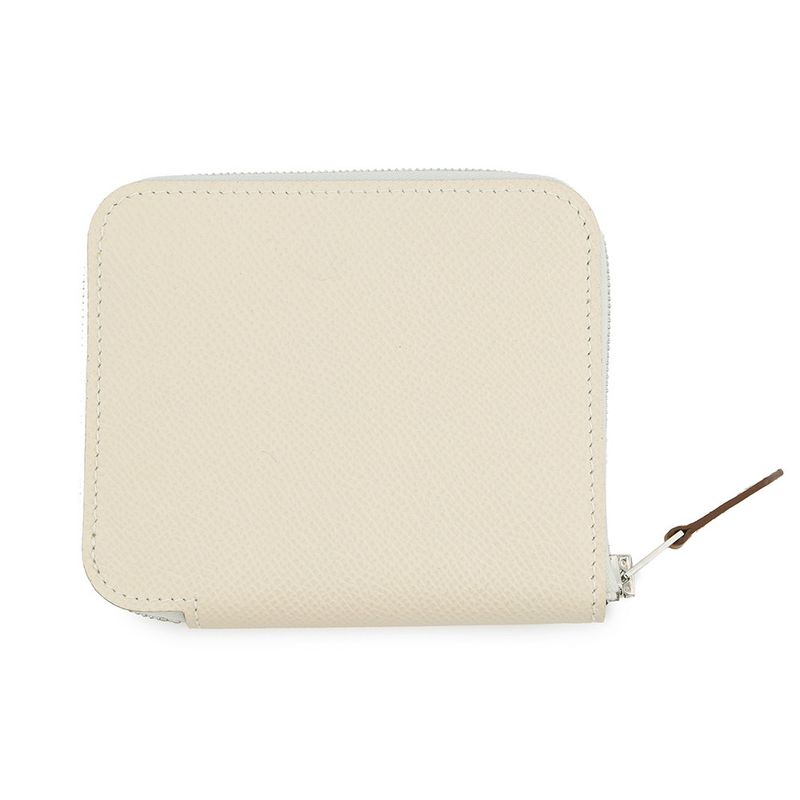 Hermes Coin Case Azap Compact Silk in Cles Silver Epsom