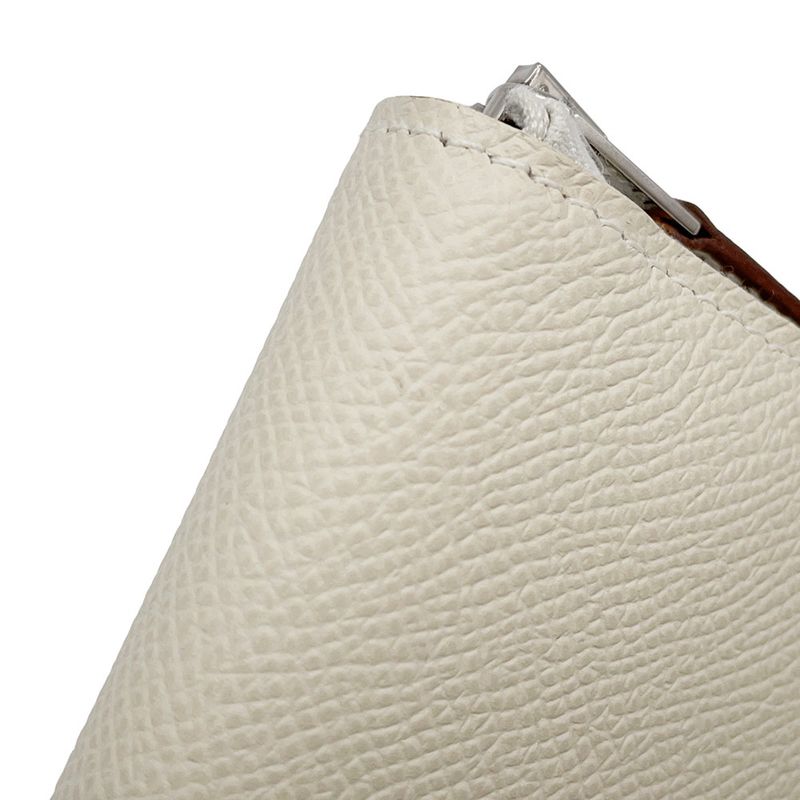 Hermes Coin Case Azap Compact Silk in Cles Silver Epsom