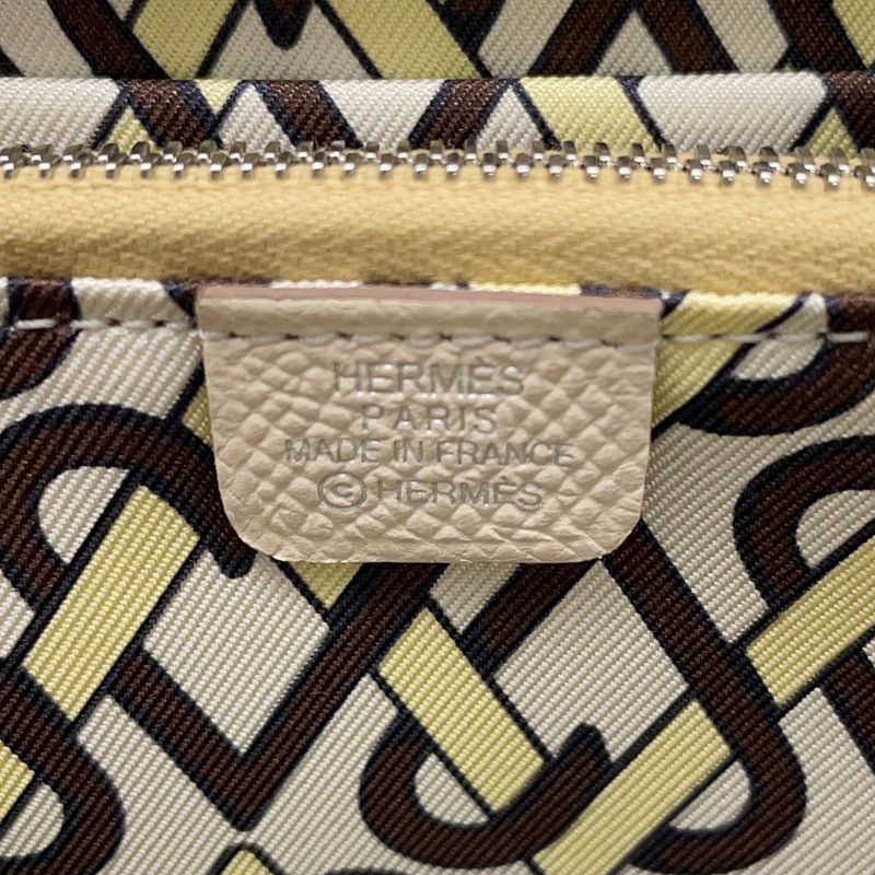 Hermes Coin Case Azap Compact Silk in Cles Silver Epsom