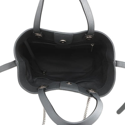 Chanel Tote CC Logo Cava Black 2-Way