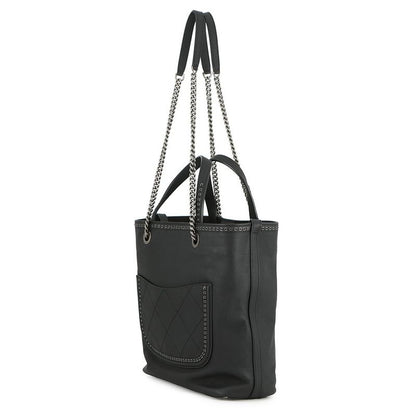 Chanel Tote CC Logo Cava Black 2-Way