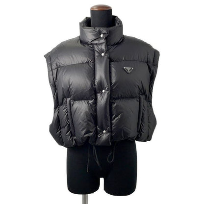 Prada Down Jacket Cropped Vest Triangle Logo 40