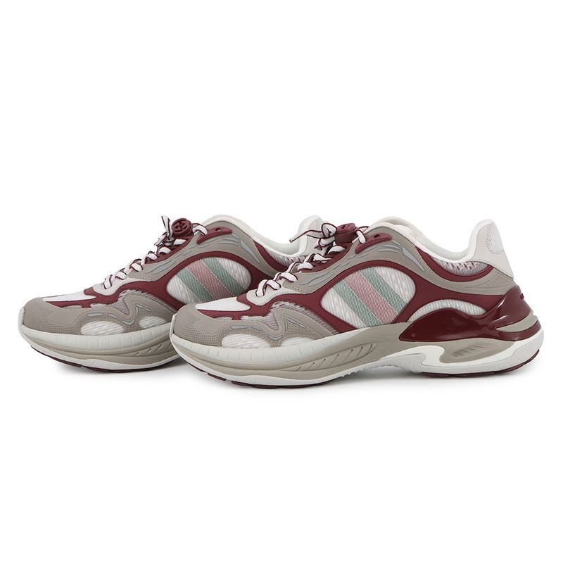 Gucci Sneakers 2.0 Mesh Leather Interlocking GG 7 Wine Red