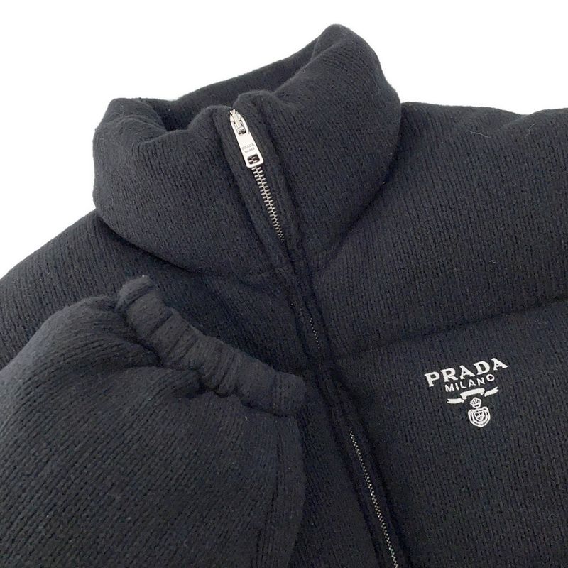 Prada Down Jacket Knit Wool 36
