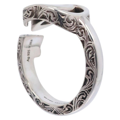 GUCCI Double G Key-ring 627760 J8400 0701 Silver-925 No 13 Women's 5.6g Ring