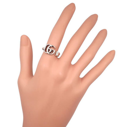 GUCCI Double G Key-ring 627760 J8400 0701 Silver-925 No 13 Women's 5.6g Ring