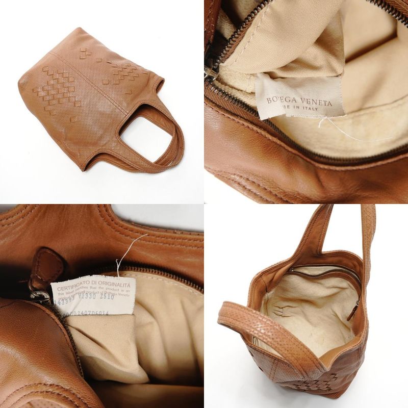 Bottega Veneta Handbag Perforated Intrecciato Leather
