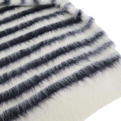 BOTTEGA VENETA Border Mohair Wool Knit Seter 757828 V2m90 White X Navy - M