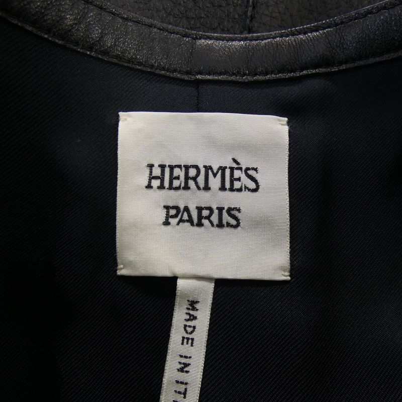 HERMES *06-7007 Leather Coat