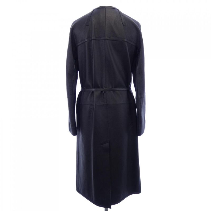 HERMES *06-7007 Leather Coat