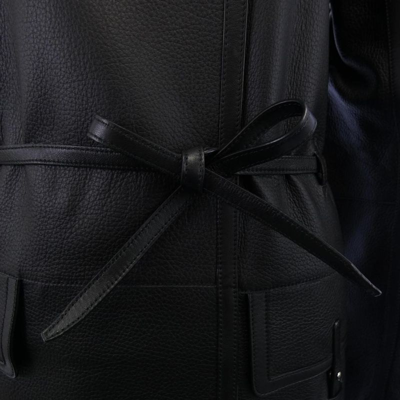 HERMES *06-7007 Leather Coat