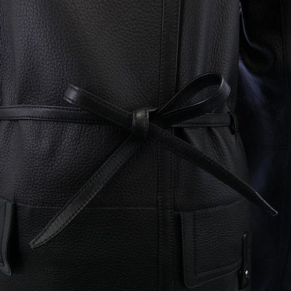 HERMES *06-7007 Leather Coat