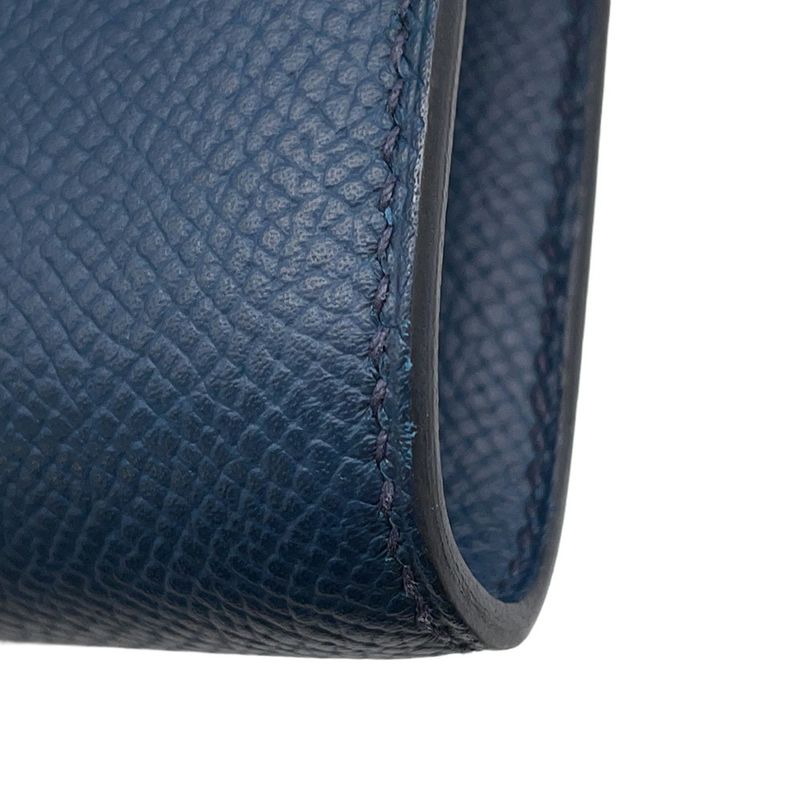Hermes Wallet Constance to Go Sangle Cordage Deep Blue Gold Epsom