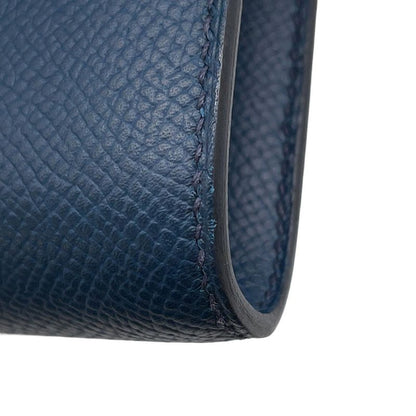 Hermes Wallet Constance to Go Sangle Cordage Deep Blue Gold Epsom