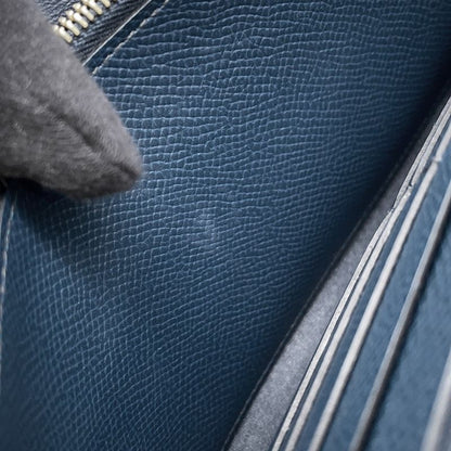 Hermes Wallet Constance to Go Sangle Cordage Deep Blue Gold Epsom