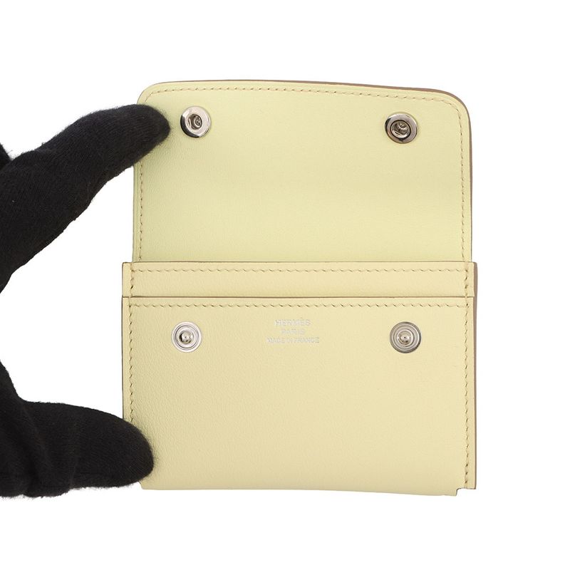 Hermes Card Case Nap Jaune Poussin Lacquer Swift