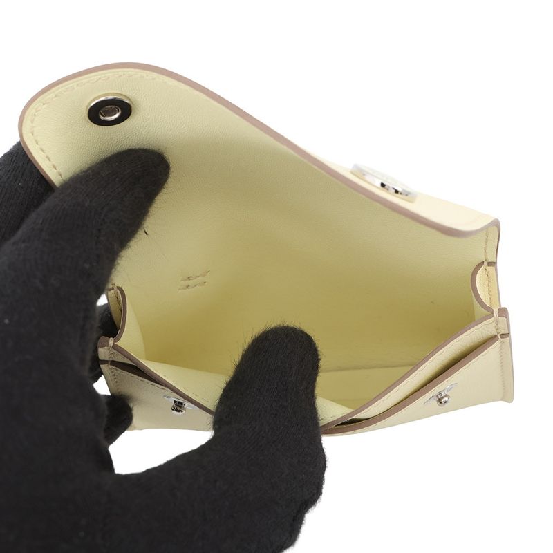 Hermes Card Case Nap Jaune Poussin Lacquer Swift