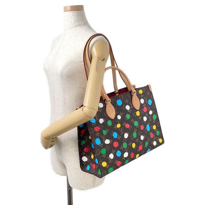 Louis Vuitton Tote Monogram Painted Dot LV YK on the Go MM 2-Way