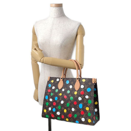 Louis Vuitton Tote Monogram Painted Dot LV YK on the Go MM 2-Way