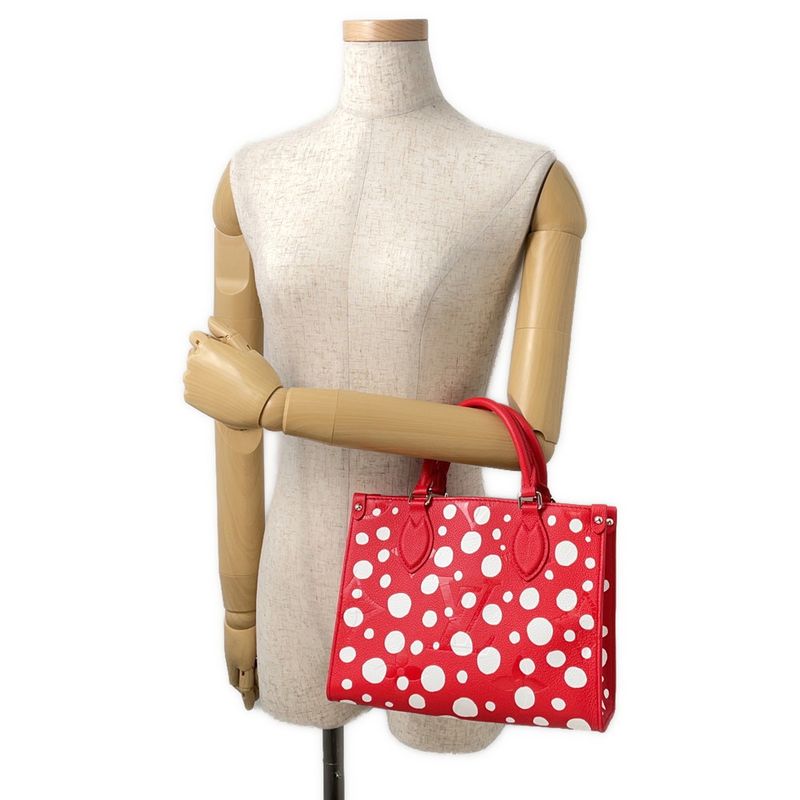 Louis Vuitton Handbag Monogram Empreinte Infinity Dot LV Yk on the Go PM Rouge White