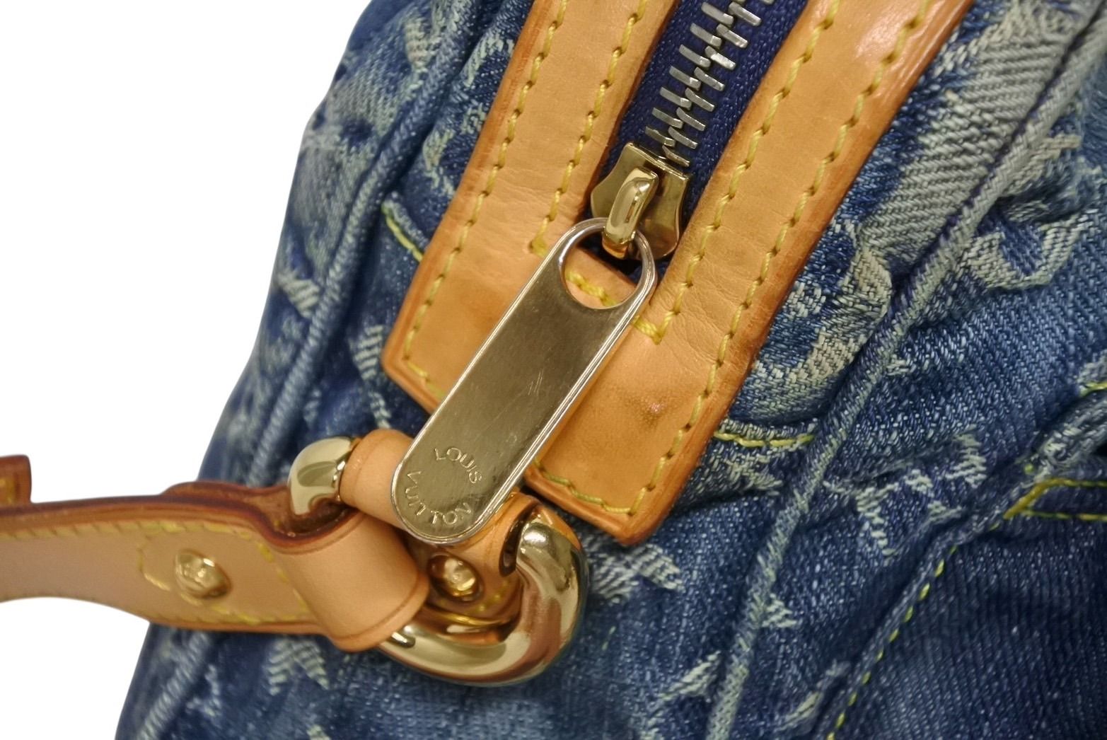 Louis Vuitton Camera Bag Monogram Denim Indigo Blue Gold — view 6
