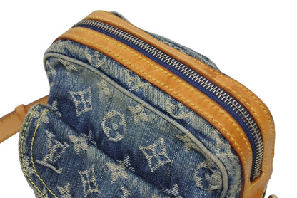 Louis Vuitton Camera Bag Monogram Denim Indigo Blue Gold — view 7