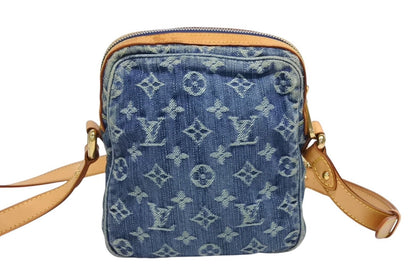 Louis Vuitton Camera Bag Monogram Denim Indigo Blue Gold — view 3