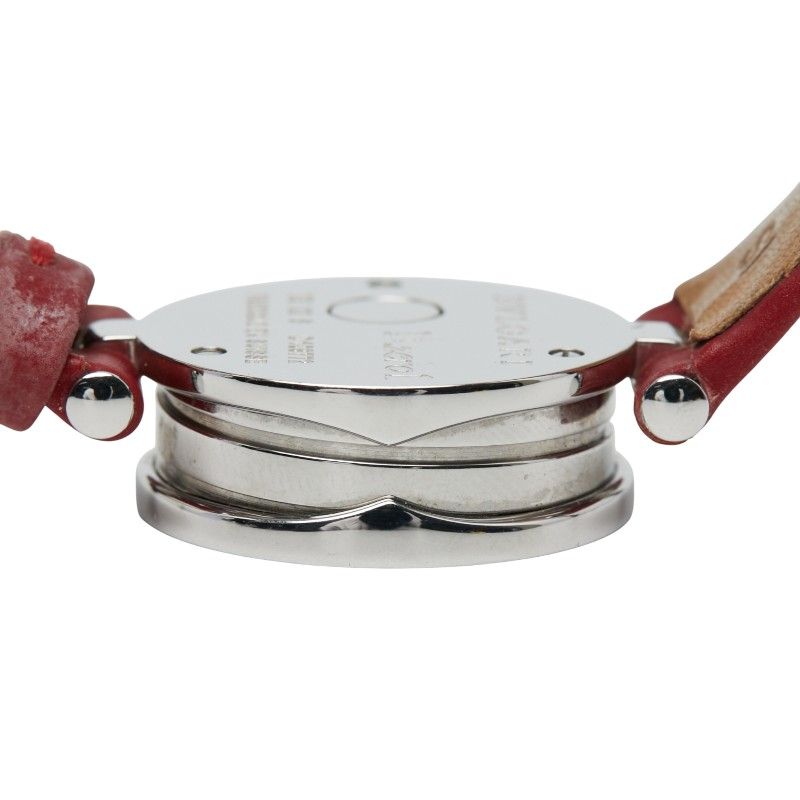 BVLGARI BVLGARI B-zero One Red Shell Bz22s Silver Red Stainless Steel Ladies