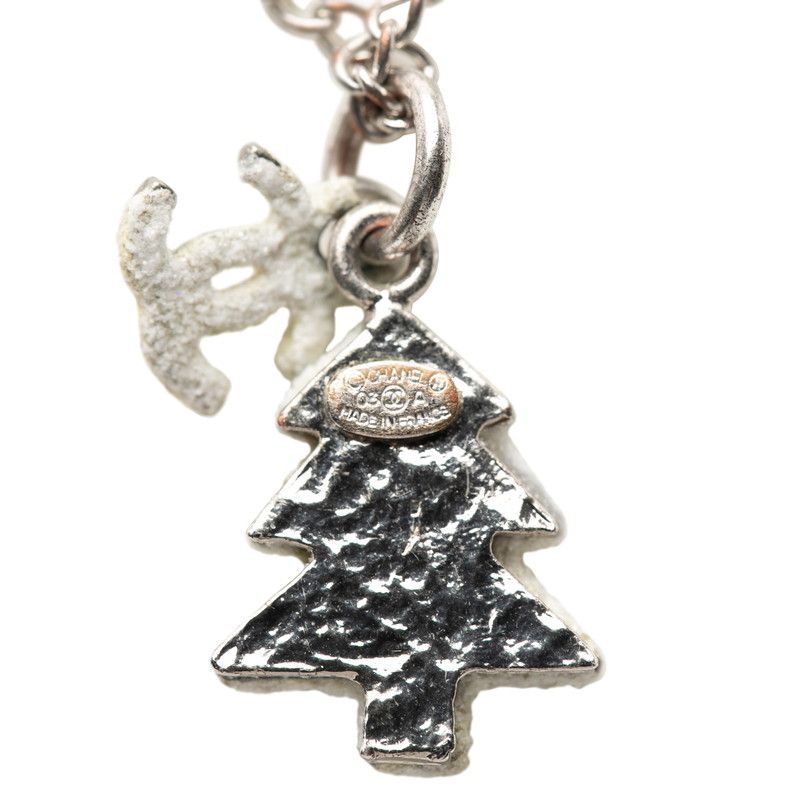 CHANEL Fall/winter Collection Christmas Tree Motif Silver Metal Women's CHANEL
