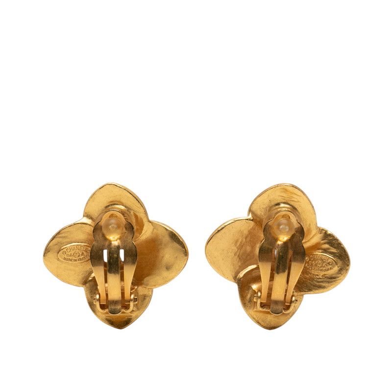 CHANEL Coco Mark Flower Motif Vintage Gold Plated Ladies CHANEL