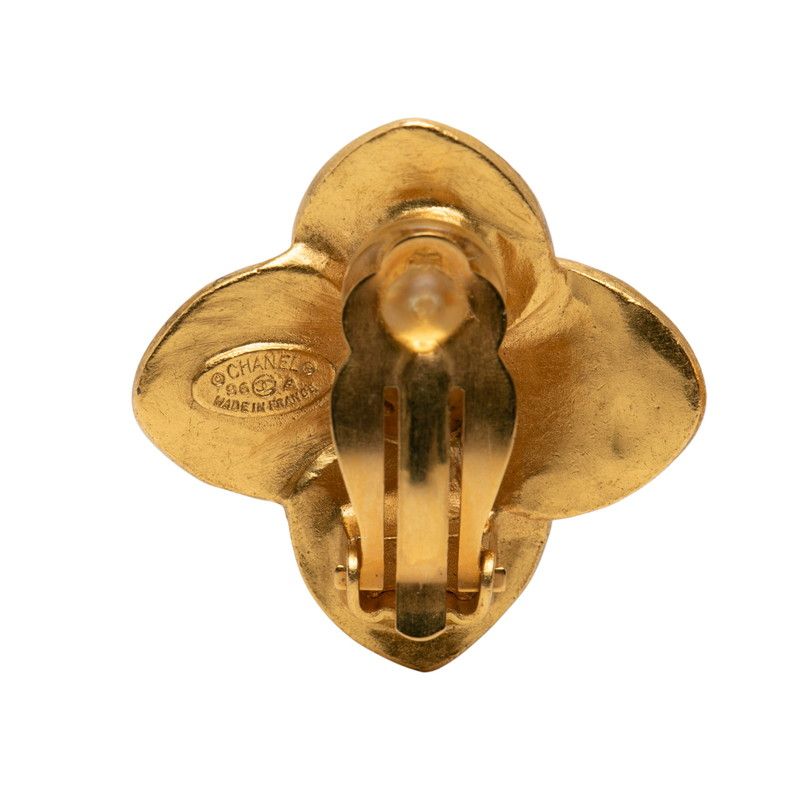 CHANEL Coco Mark Flower Motif Vintage Gold Plated Ladies CHANEL