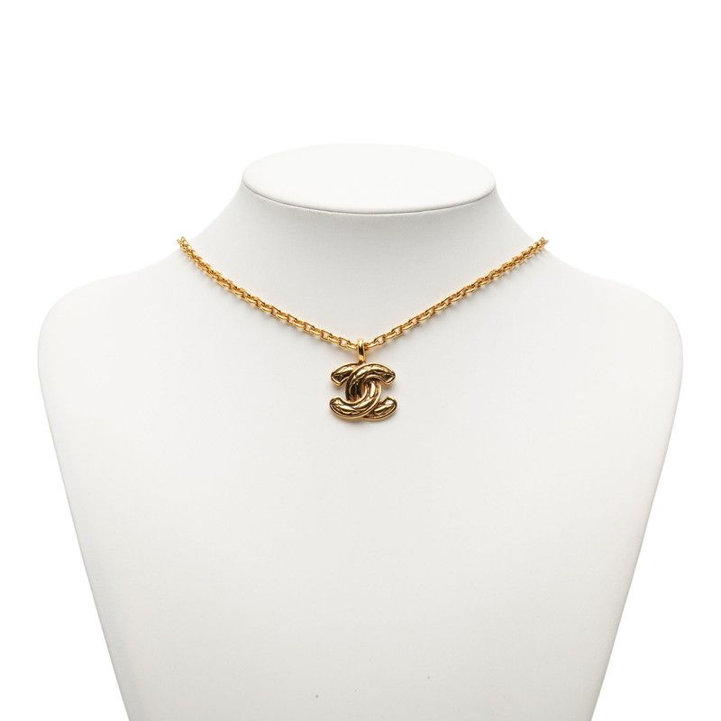 CHANEL Coco Mark Matelasse Gold Plated Ladies CHANEL