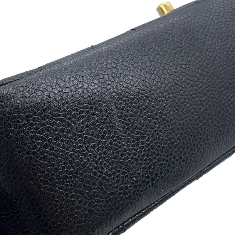 Chanel Chain Shoulder Bag Quilted 25 CC Logo Diana Caviar Leather