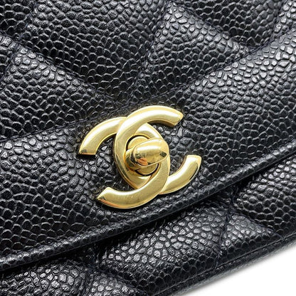 Chanel Chain Shoulder Bag Quilted 25 CC Logo Diana Caviar Leather