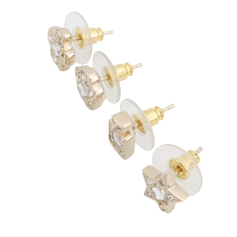 Chanel Earrings CC Logo Mini 4 Piece Set