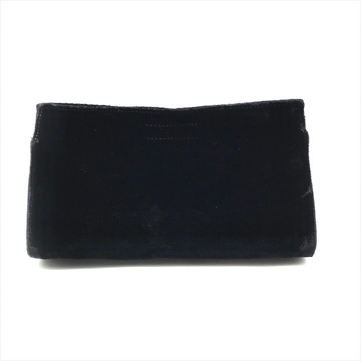 Prada Velour Pouch Black Clutch