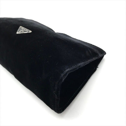 Prada Velour Pouch Black Clutch