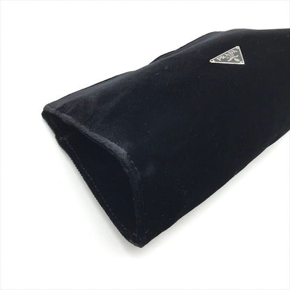 Prada Velour Pouch Black Clutch