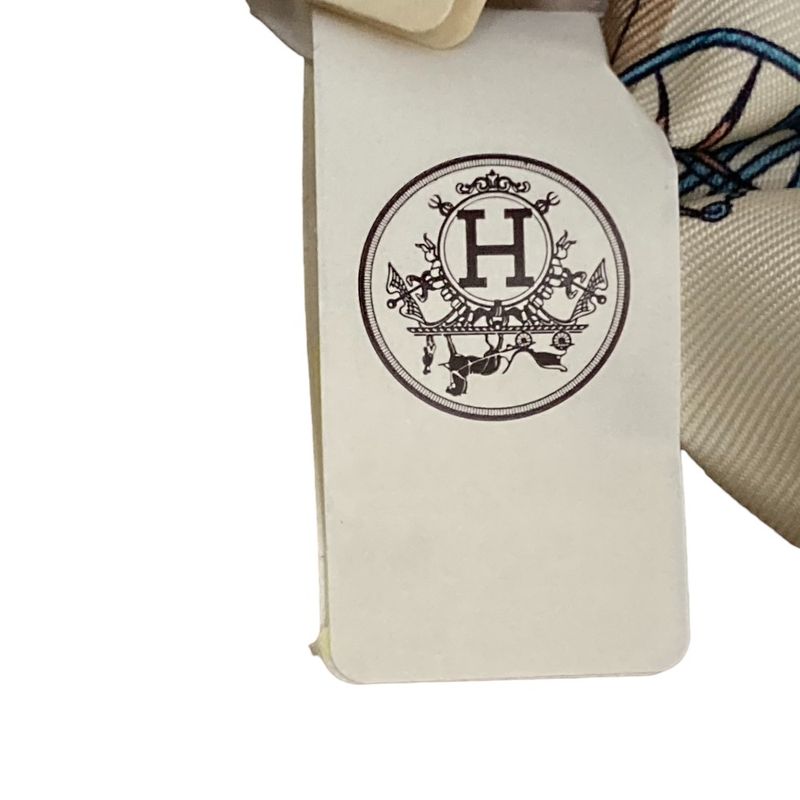 Unused HERMES LES Voitures Nouvelle Twilly Silk Scarf Blue X Multicolor Ladies