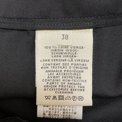 HERMES Chaine D'ancre Hardware Wool Skirt Size 38 Black Women's Used