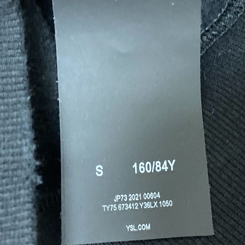 Saint Laurent Paris University Print Sweat Parka - 673412 Size S Black Men's