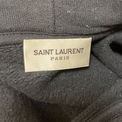 Saint Laurent Paris University Print Sweat Parka - 673412 Size S Black Men's