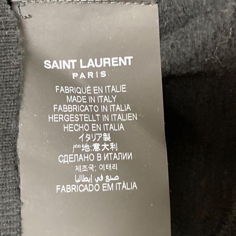 Saint Laurent Paris University Print Sweat Parka - 673412 Size S Black Men's