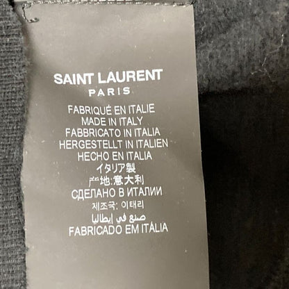 Saint Laurent Paris University Print Sweat Parka - 673412 Size S Black Men's
