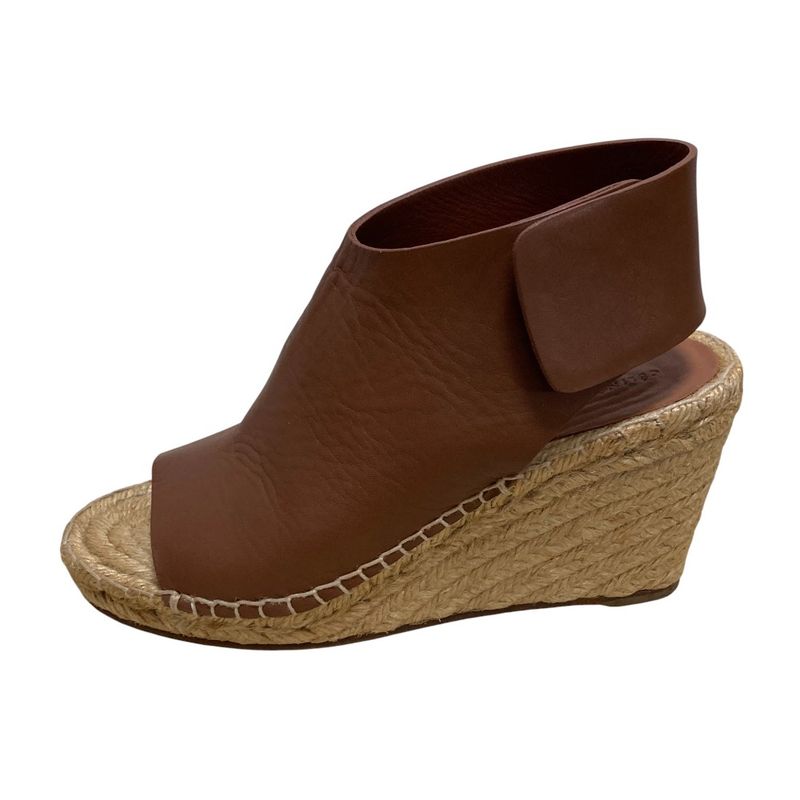 CELINE Fibie Period Espadrilles Open Toe Leather Sandals Size 35 Approx 22cm