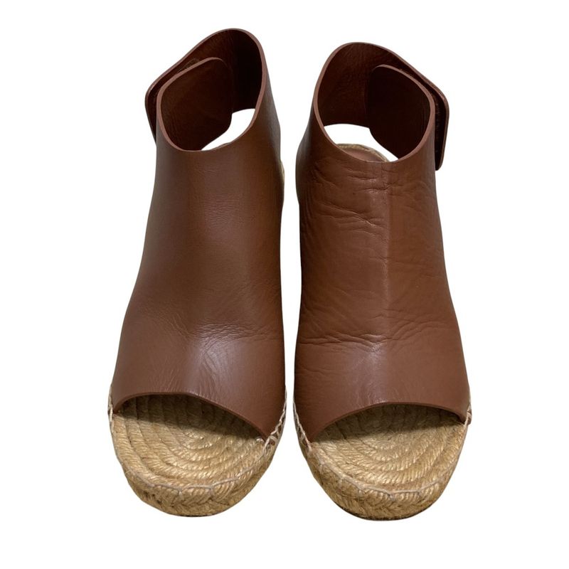 CELINE Fibie Period Espadrilles Open Toe Leather Sandals Size 35 Approx 22cm