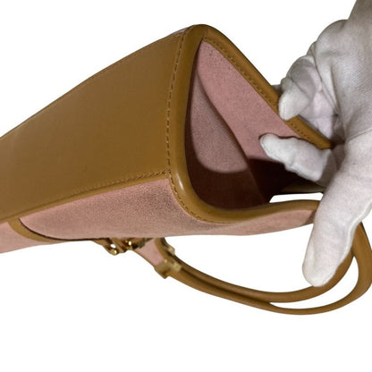 GUCCI Suede One Shoulder Bag 002 1068 Pink Ladies Used