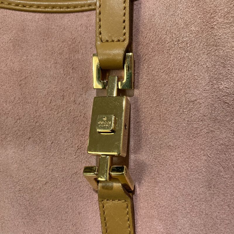 GUCCI Suede One Shoulder Bag 002 1068 Pink Ladies Used