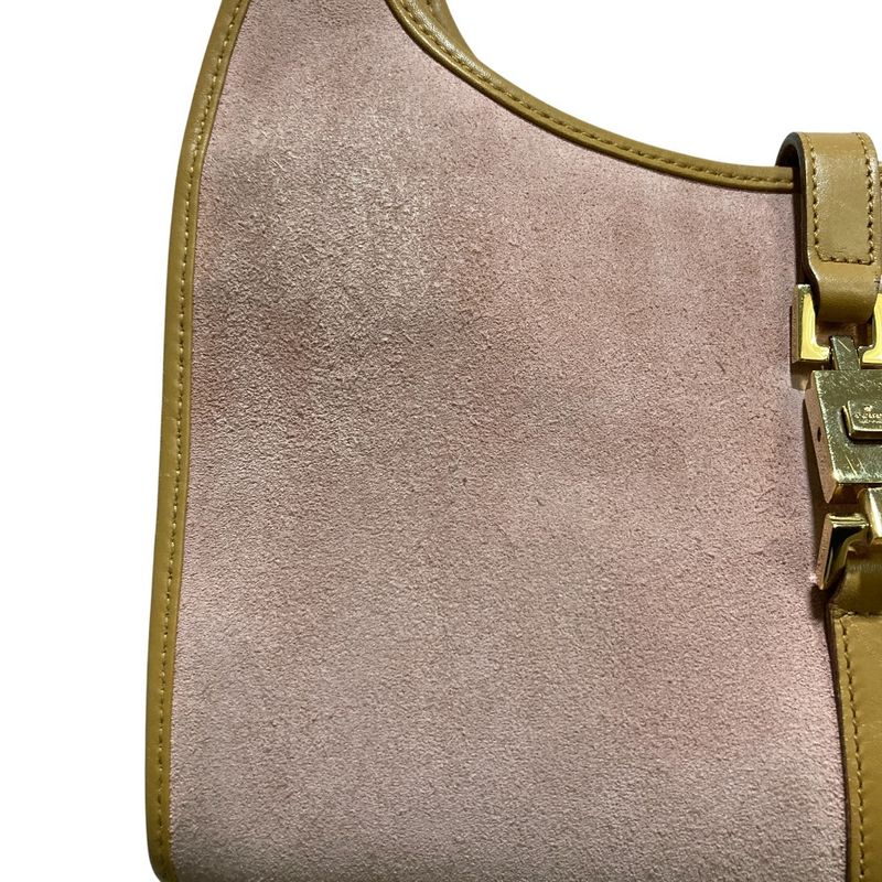 GUCCI Suede One Shoulder Bag 002 1068 Pink Ladies Used